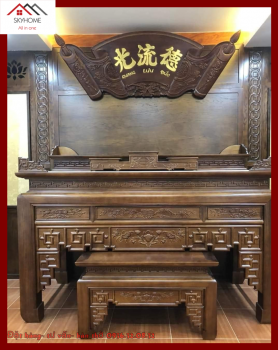 Bàn thờ hai tầng gỗ hương đá